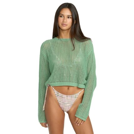 Volcom Madame Shady Women's Sweater - Seagreen